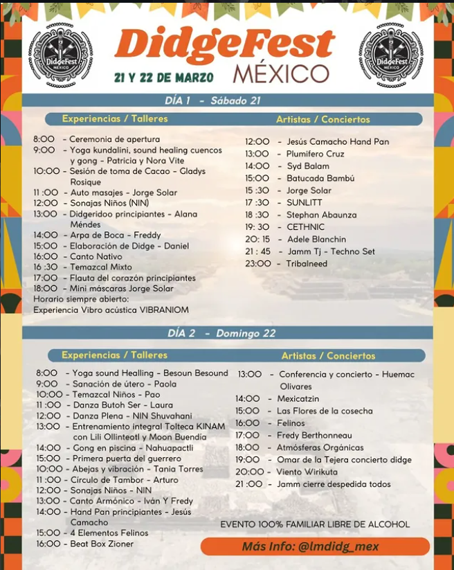 DidgeFest M&eacute;xico 2026 &ndash; Festival de Didgeridoo, M&uacute;sica y Experiencias Sonoras
