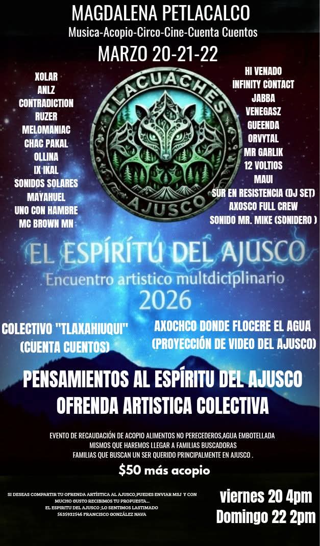 El Esp&iacute;ritu del Ajusco 2026 &ndash; Encuentro Art&iacute;stico Multidisciplinario